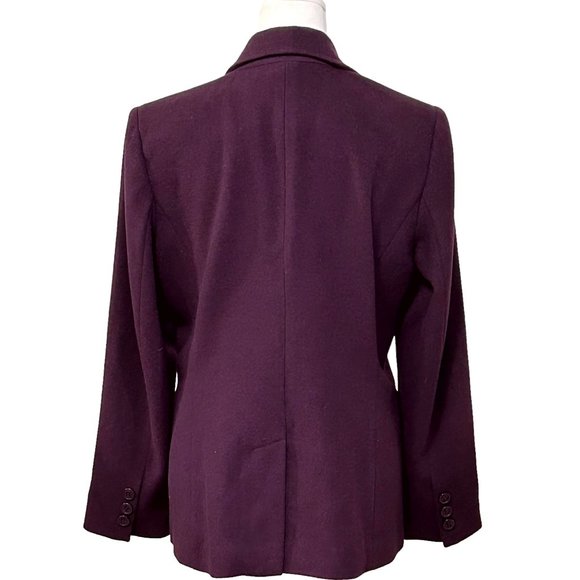 Spiegel Women's Blazer Size 12 Purple Wool / Cashmere 2 Button #BH - Picture 4 of 5